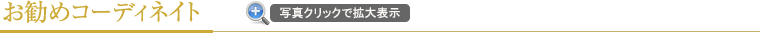 お勧めコーディネート