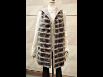 リス/100％カシミヤリバ－シブルベスト（80cm）モカベージュ