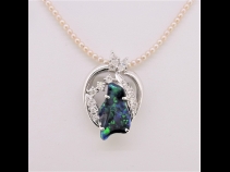 PT900ボルダ－オパ－ル（1.20ct・031ct）ペンダントネックレス