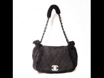 シャネル ムートンバック(黒) (USED)