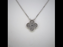 K18WGダイヤモンド（0.73ｃｔ）ペンダントネックレス