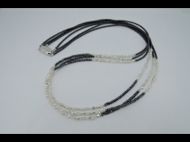 アコヤケシ珠・ヘマタイトネックレス（74cm）