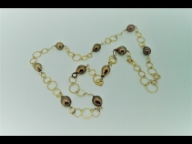 K18ピンクゴ－ルド南洋ショコラぱ-るネックレス