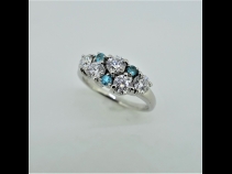PT900パライバトルマリンダイヤモンド（1.10ct）リング