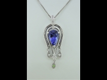 PTﾀﾝｻﾞﾅｲﾄ(2.42Ct)ﾃﾞﾏﾝﾝﾄｲﾄﾞﾞ(0.01CT)ﾀﾞｲﾔ(0.11CT)ﾍﾟﾝﾀﾞﾝﾄネックレス