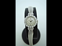 ロレックス K18WGプレシジョン手巻ベゼルダイヤモンド時計（アンティ－ク）