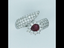 Pt ルビー ダイヤモンドリング