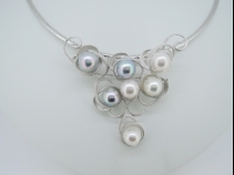 Sil アコヤ真珠 ペンダントブローチネックレス