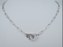 K18WG ダイヤモンドネックレス