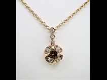 K18PGダイヤモンド（1.004ct・0.21ct）ネックレス