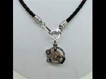 E-NOS K18WGダイヤモンド（0.06ct）ペンダントネックレス