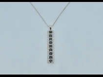 K18WG ダイヤモンド ペンダントネックレス