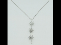 K18WG ダイヤモンド ペンダントネックレス(２WAY)