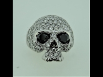 K18WGブラック（1.26ct）ダイヤホワイトダイヤ（3.26ct）リング