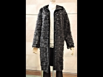 リス/100％カシミヤリバ－シブルコート（95cm）ブラック