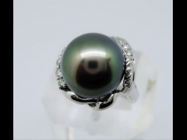 PT南洋タヒチ真珠ダイヤモンド（0.17ct）リング