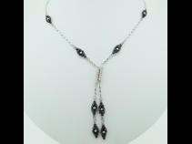 K18WGブラックダイヤ（6.88ct）ネックレス