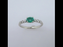 PT900 トルマリン ダイヤモンド リング