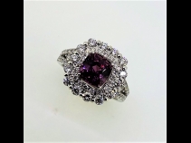 PT950スピネル（1.79ct）ダイヤモンド（1.04ct）リング