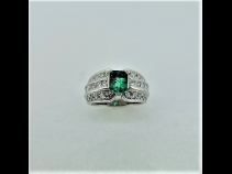 PTエメラルド（0.92ct）ダイヤモンド（1.10ct）リング