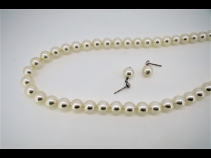 和珠真珠ネックレス（7.5～8.0mm）＆ピアスセット