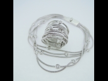 K18WGダイヤ（0.54ct）リング・ブレスレットセット （イタリア製）