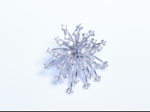 K18WG ダイヤモンド ペンダントブローチ