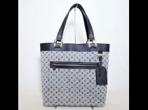 ルイヴィトン モノグラムミニ ルシーユGM M92675 ブルー トートバッグ (USED)