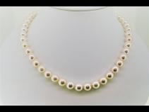 花珠オ－ロラ真珠ネックレス＆イヤリング（8.5-8.0mm）