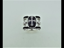 E-NOS K18サファイア（1.28ct）ダイヤモンド（0.26ct）リング