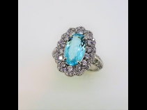 PTパライバトルマリン（1.70ct）ダイヤモンド（1.26ct）リング