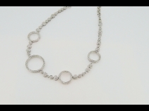 K18WG ダイヤモンド ネックレス(イタリア)