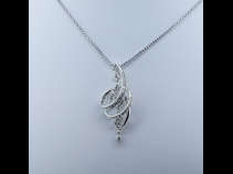 K18WG ダイヤモンドネックレス