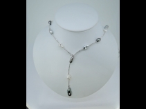 K18WG 南洋ケシ珠ネックレス (全長80cm)