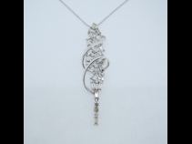 K18WG ダイヤモンド ペンダントネックレス