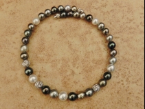 K18WG南洋マルチカラー真珠ネックレス