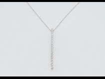 K18WG ダイヤモンド ペンダントネックレス