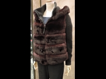 チンチラ・カシミヤリバ－シブルカーディガン