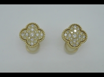 K18ダイヤ（0.40×0.40）デザインイヤリング