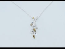 K18WG ダイヤモンド(0.5ct) ペンダントネックレス