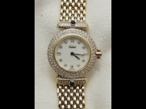 TABBAH Ｋ18ＷＧダイヤモンド・サファイアウォッチ （USED)