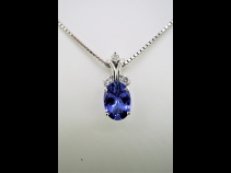 PTタンザナイト（2.12ct）ダイヤモンド（0.10ct）ペンダントネックレス