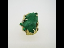 K18エメラルド・ダイヤモンドリング（E19.83ct・D0.07ct・E0.28ct）