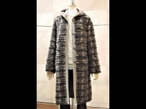 リス/100％カシミヤリバ－シブルコート（95cm）モカベージュ