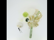 フラワ－コ－ム＆ミニフラワ－2点セット　白