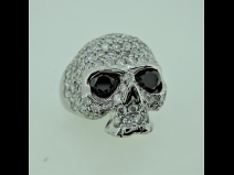 K18WGブラック（1.26ct）ダイヤホワイトダイヤ（3.26ct）リング