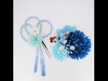 フラワ－コ－ム＆ミニフラワ－2点セット　ブル－