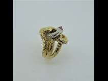 K18PTルビ－（0.63ct）ダイヤ（0.01ct）リング