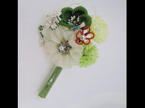 フラワ－コ－ム＆ミニフラワ－2点セット　グリ－ン