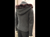 チンチラ・カシミヤリバ－シブルカーディガン